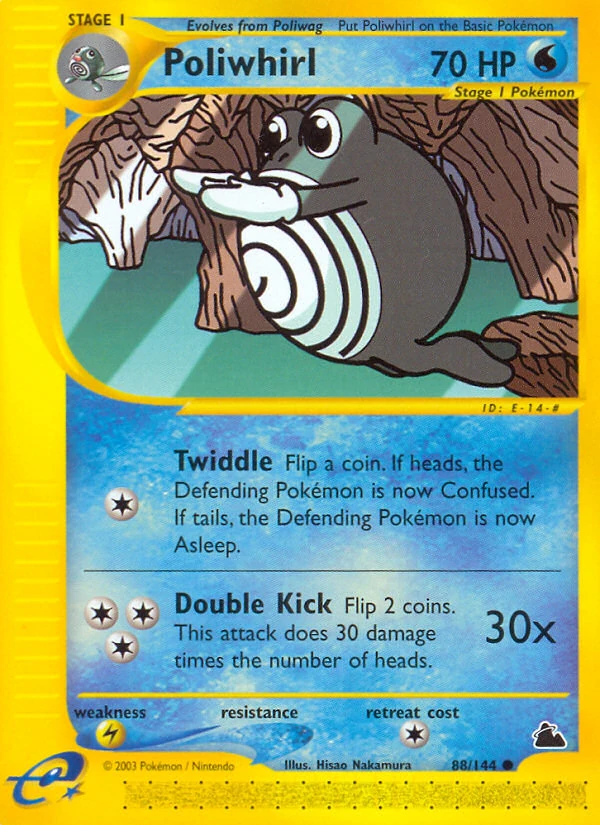 Poliwhirl 88/144, Skyridge Pokémon card