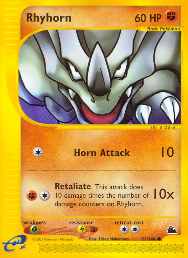 Rhyhorn 91/144, Skyridge Pokémon card