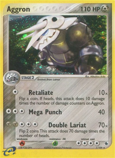 Aggron 1/109, Ruby & Sapphire Pokémon card