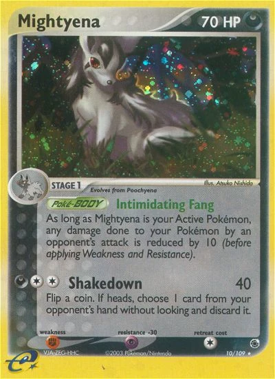 Mightyena 10/109, Ruby & Sapphire Pokémon card