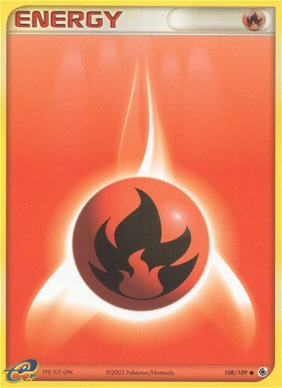 Fire Energy 108/109, Ruby & Sapphire Pokémon card