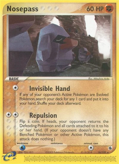 Nosepass 18/109, Ruby & Sapphire Pokémon card