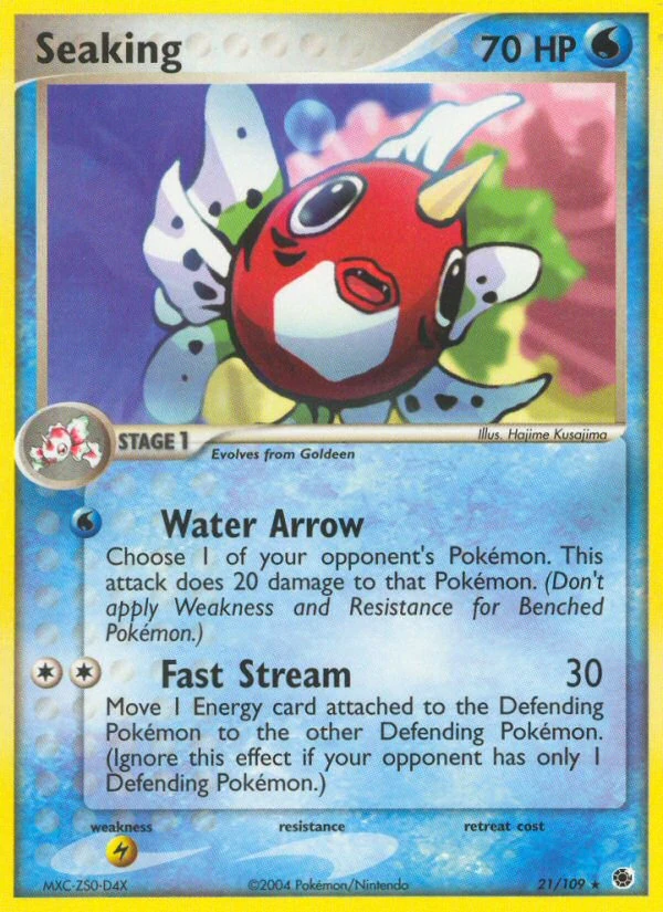 Seaking 21/109, Ruby & Sapphire Pokémon card
