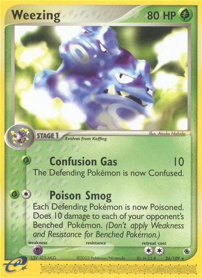 Weezing 24/109, Ruby & Sapphire Pokémon card