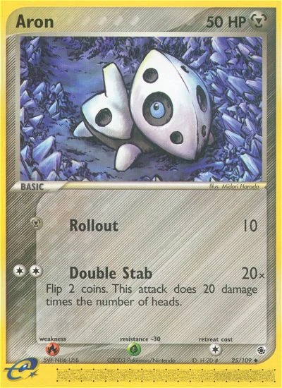 Aron 25/109, Ruby & Sapphire Pokémon card