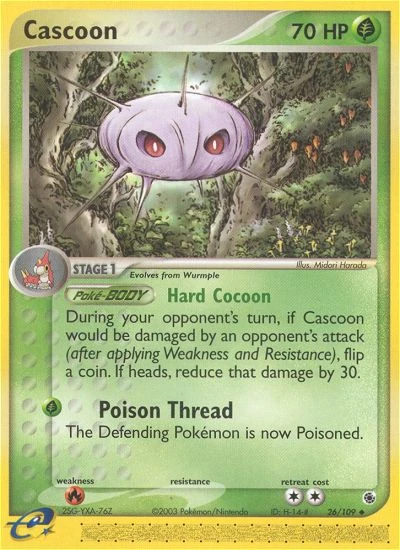 Cascoon 26/109, Ruby & Sapphire Pokémon card