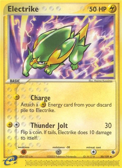 Electrike 30/109, Ruby & Sapphire Pokémon card