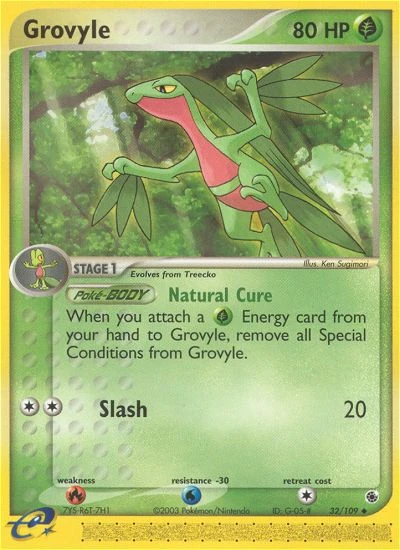 Grovyle 32/109, Ruby & Sapphire Pokémon card