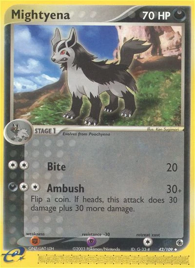 Mightyena 42/109, Ruby & Sapphire Pokémon card