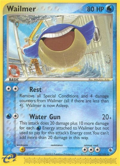 Wailmer 48/109, Ruby & Sapphire Pokémon card