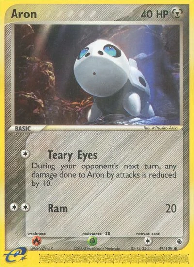 Aron 49/109, Ruby & Sapphire Pokémon card