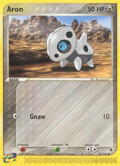 Aron 50/109, Ruby & Sapphire Pokémon card