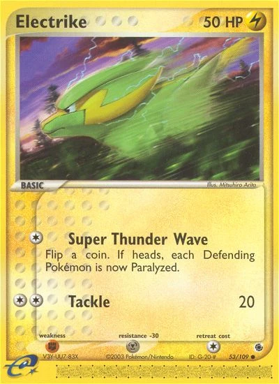 Electrike 53/109, Ruby & Sapphire Pokémon card