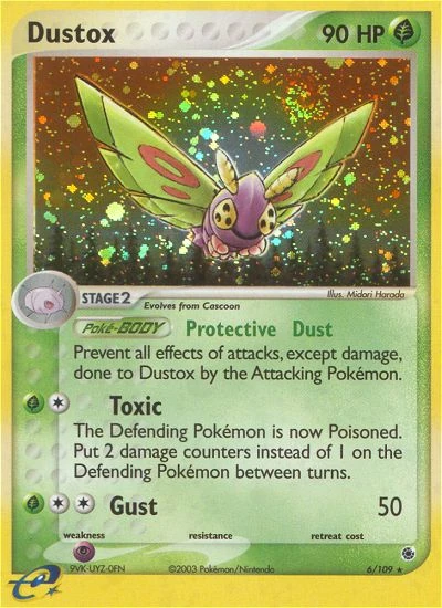 Dustox 6/109, Ruby & Sapphire Pokémon card