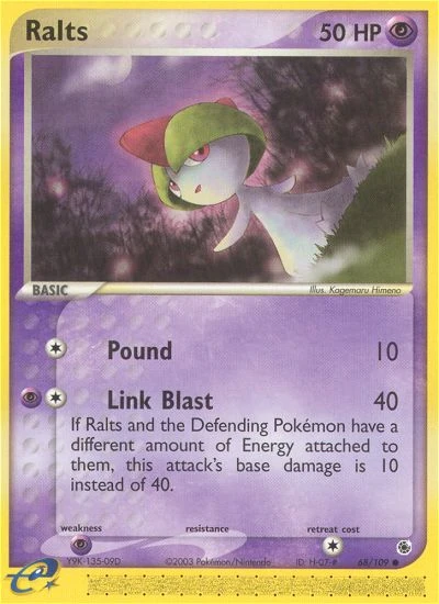 Ralts 68/109, Ruby & Sapphire Pokémon card