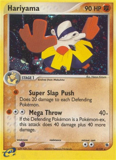 Hariyama 8/109, Ruby & Sapphire Pokémon card