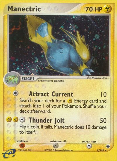 Manectric 9/109, Ruby & Sapphire Pokémon card