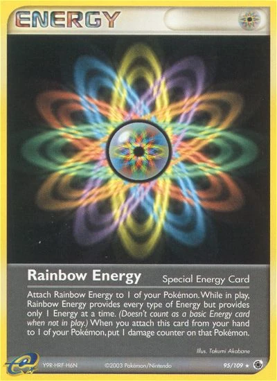 Rainbow Energy 95/109, Ruby & Sapphire Pokémon card