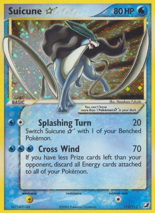 Suicune ☆ 115/115, Unseen Forces Pokémon card