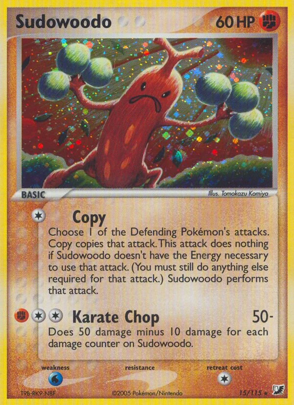 Sudowoodo 15/115, Unseen Forces Pokémon card