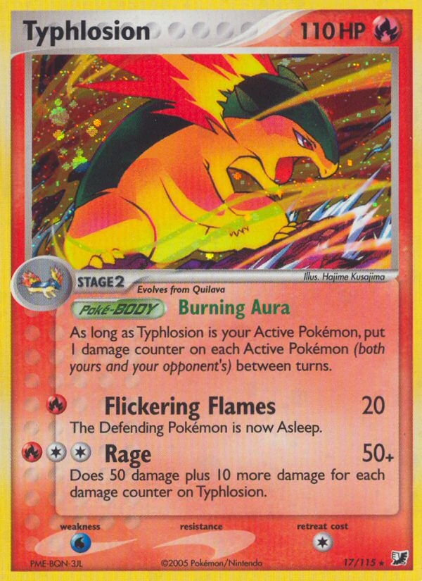 Typhlosion 17/115, Unseen Forces Pokémon card