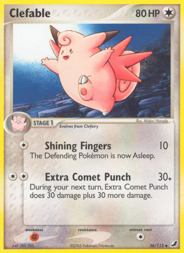 Clefable 36/115, Unseen Forces Pokémon card