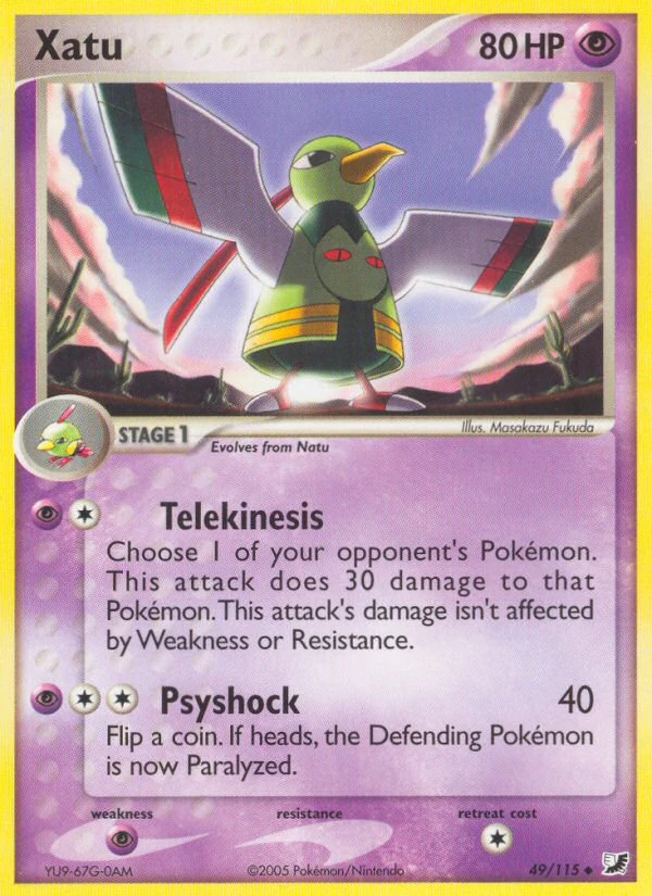 Xatu 49/115, Unseen Forces Pokémon card