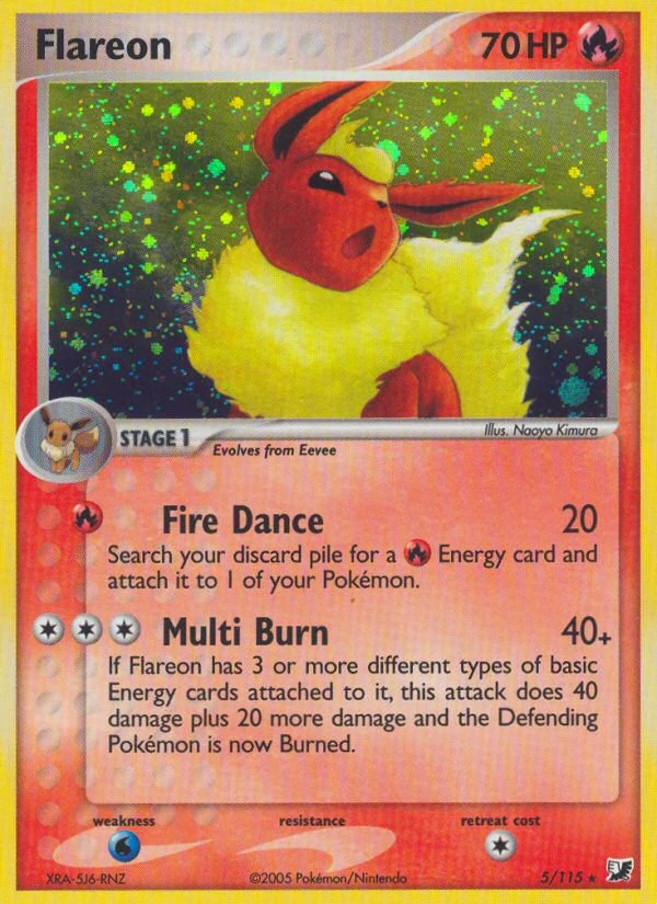 Flareon 5/115, Unseen Forces Pokémon card