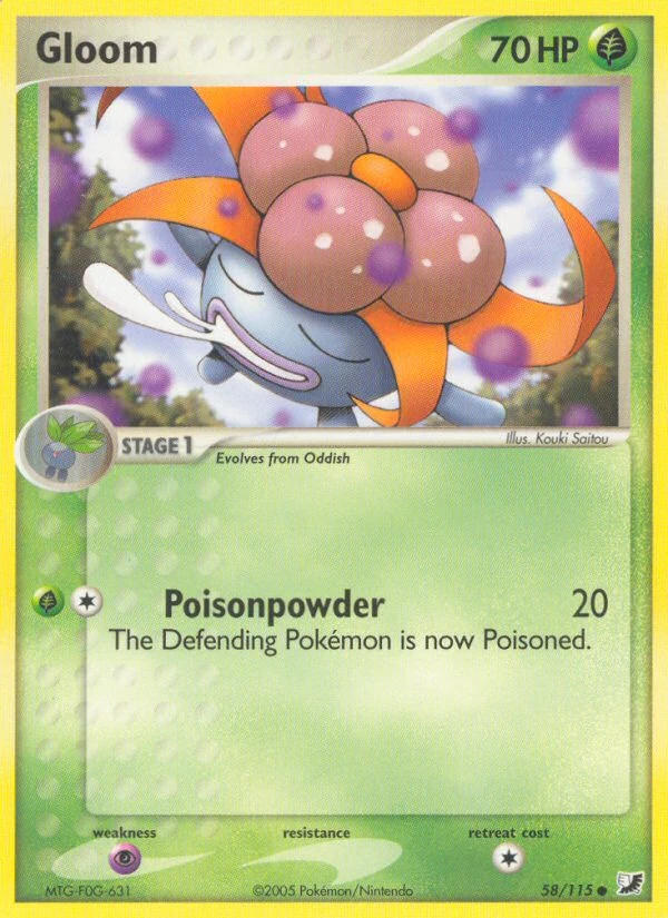 Gloom 58/115, Unseen Forces Pokémon card