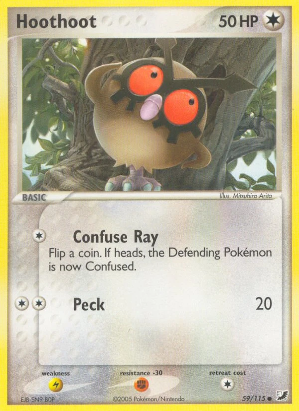 Hoothoot 59/115, Unseen Forces Pokémon card