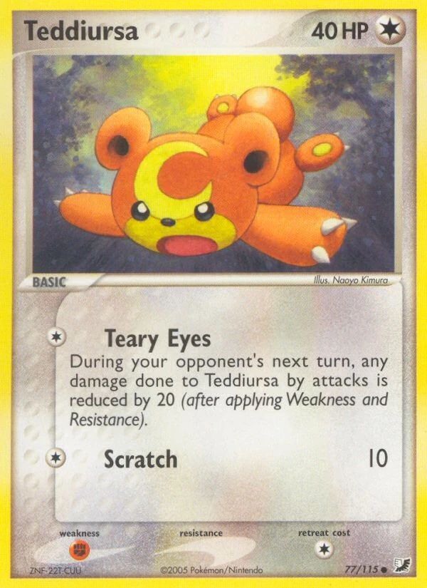 Teddiursa 77/115, Unseen Forces Pokémon card