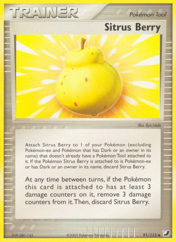 Sitrus Berry 91/115, Unseen Forces Pokémon card