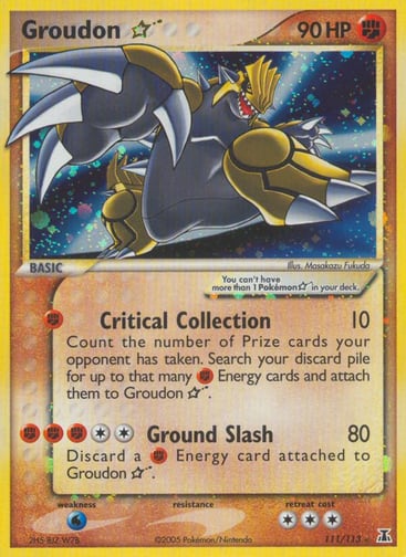 Groudon ☆ 111/113 from Delta Species