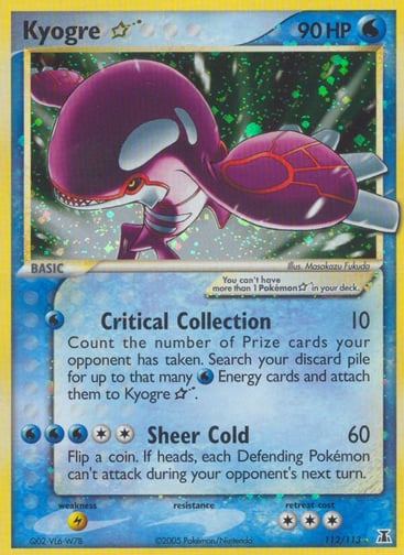 Kyogre ☆ 112/113 from Delta Species