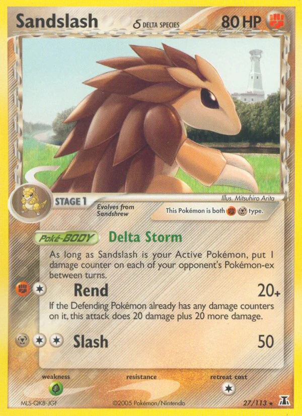 Sandslash δ 27/113, Delta Species Pokémon card