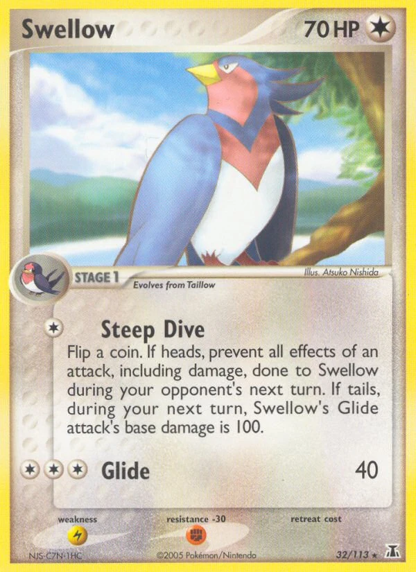 Swellow 32/113, Delta Species Pokémon card
