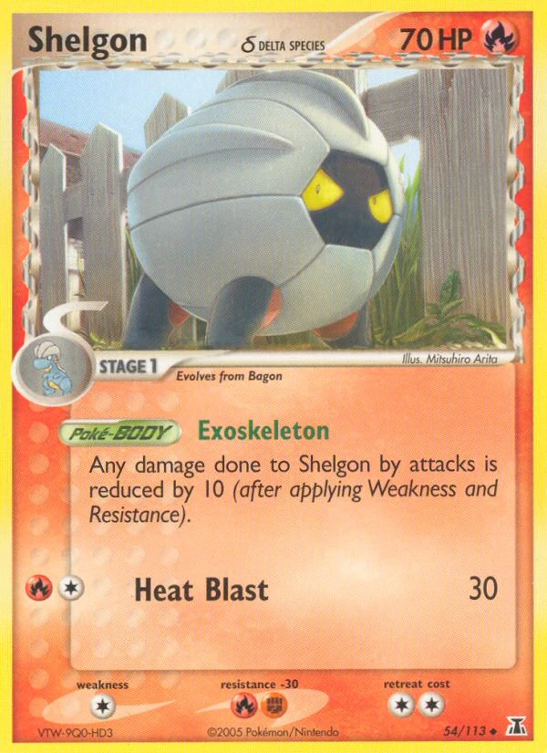 Shelgon δ 54/113, Delta Species Pokémon card