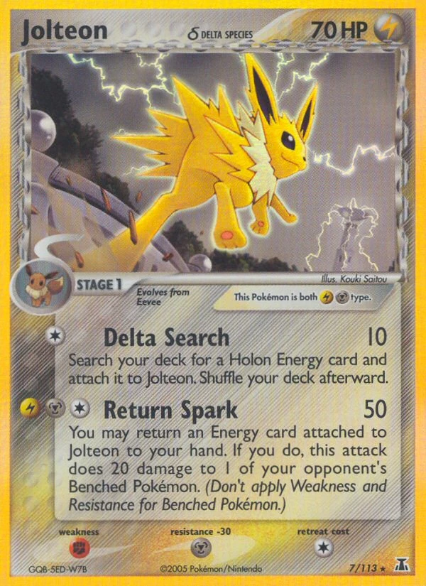 Jolteon δ 7/113, Delta Species Pokémon card