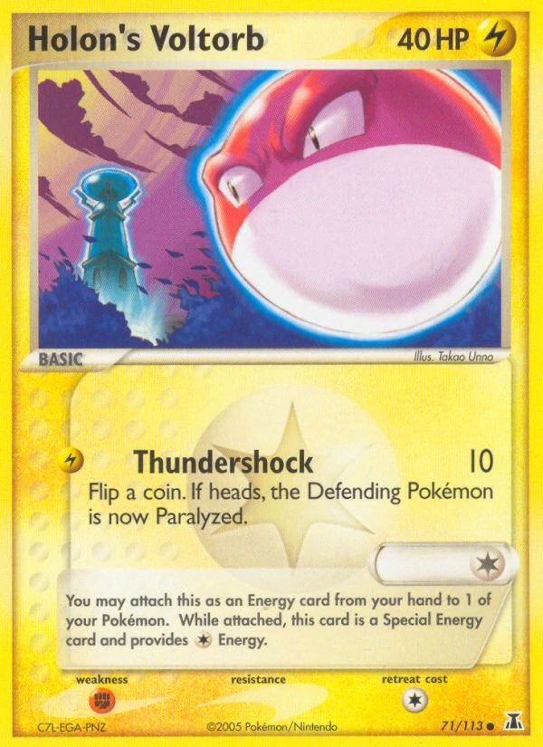 Holon's Voltorb 71/113, Delta Species Pokémon card