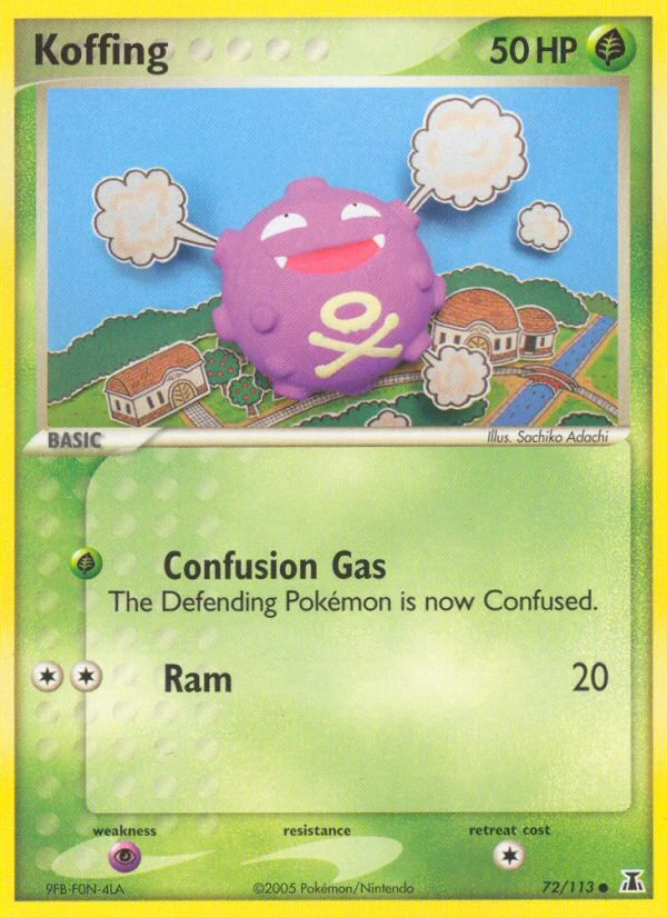 Koffing 72/113, Delta Species Pokémon card