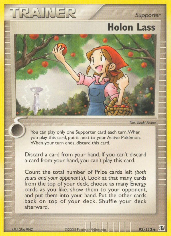 Holon Lass 92/113, Delta Species Pokémon card