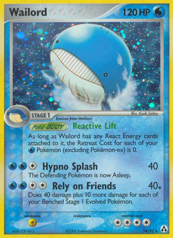 Wailord 14/92, Legend Maker Pokémon card