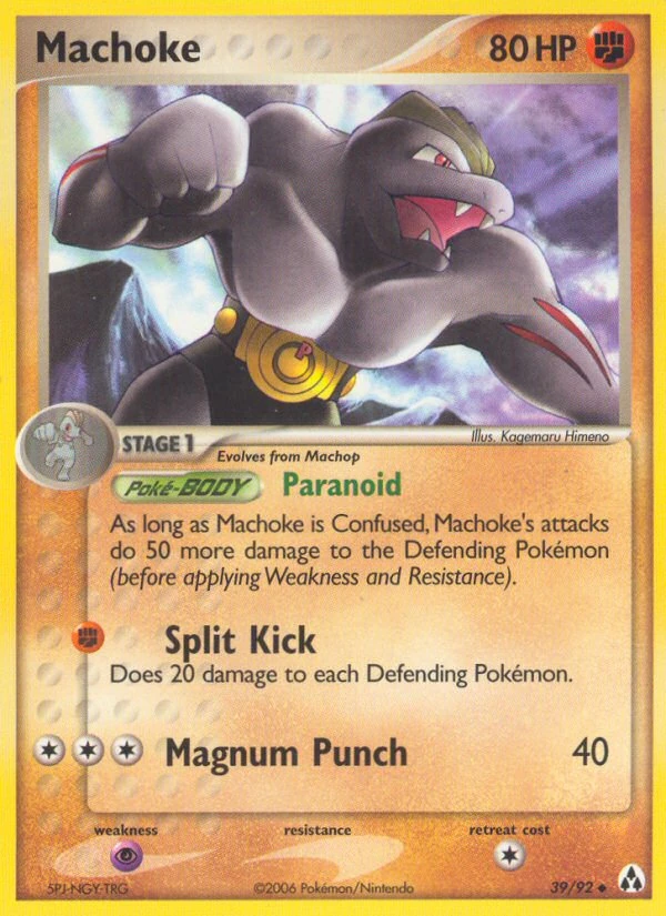 Machoke 39/92, Legend Maker Pokémon card