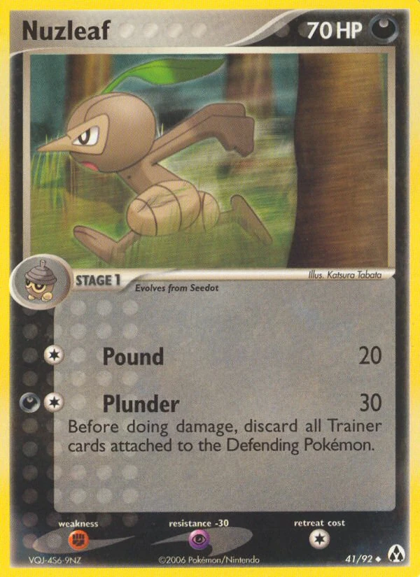 Nuzleaf 41/92, Legend Maker Pokémon card