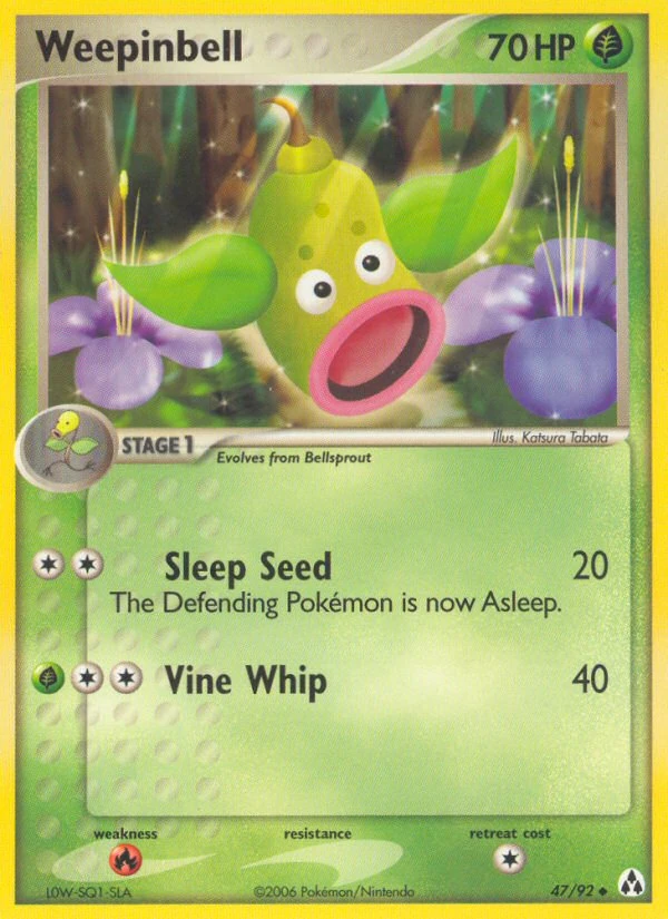 Weepinbell 47/92, Legend Maker Pokémon card