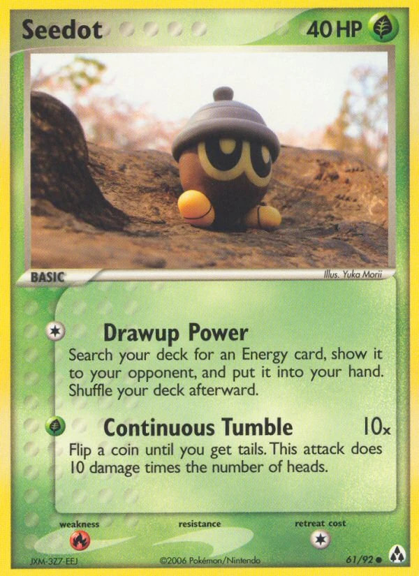 Seedot 61/92, Legend Maker Pokémon card