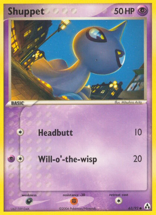 Shuppet 63/92, Legend Maker Pokémon card