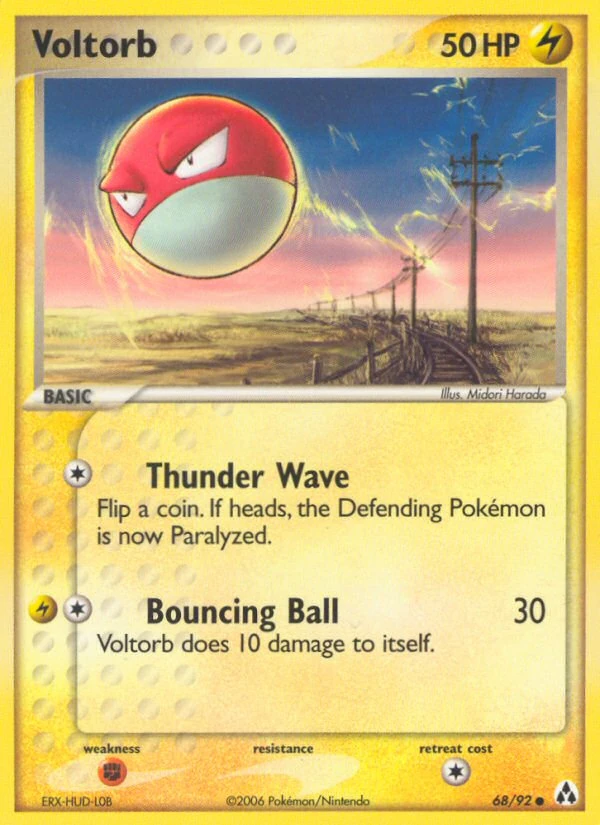 Voltorb 68/92, Legend Maker Pokémon card