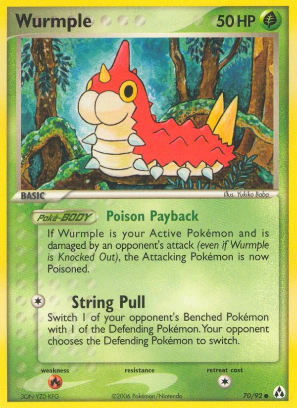 Wurmple 70/92, Legend Maker Pokémon card