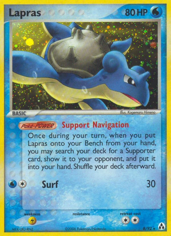 Lapras 8/92, Legend Maker Pokémon card